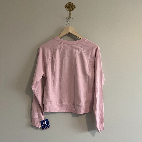 NWT Champion Women’s Campus French Terry Crew Sweatshirt Pink Size M - Picture 2 of 6